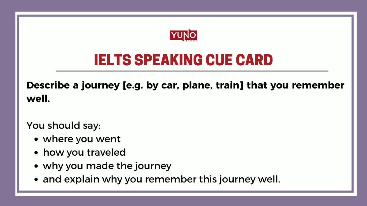 IELTS Speaking Task Cue Card Question With Sample Answer on Travel